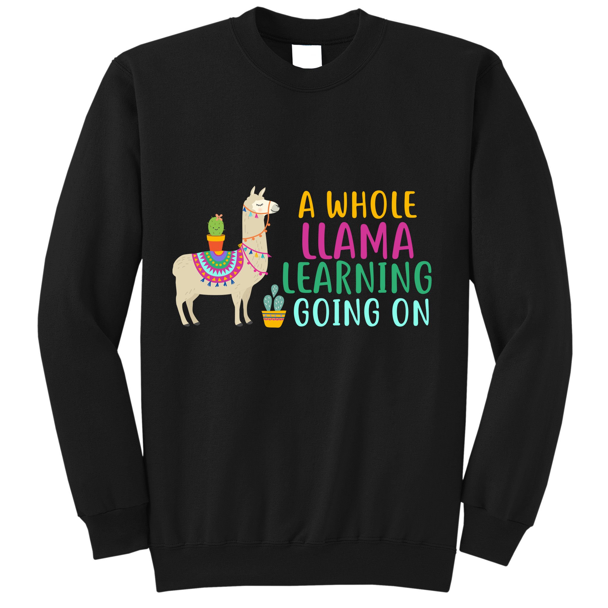 A Whole Llama Learning Going On Sweatshirt