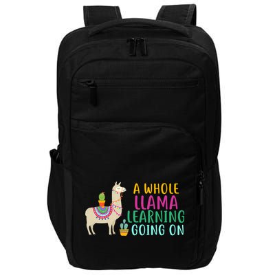 A Whole Llama Learning Going On Impact Tech Backpack