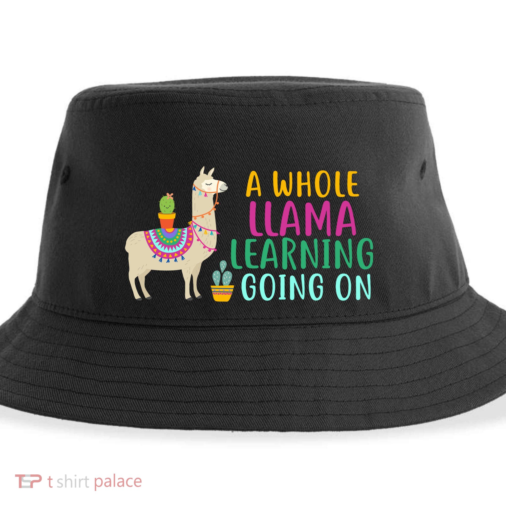 A Whole Llama Learning Going On Sustainable Bucket Hat