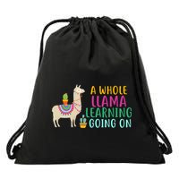 A Whole Llama Learning Going On Drawstring Bag