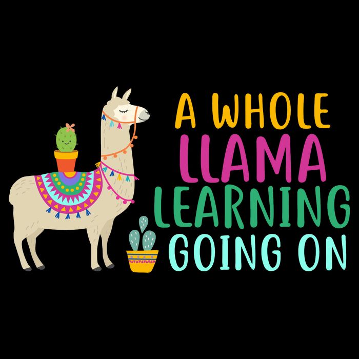 A Whole Llama Learning Going On Youth Performance Sprint T-Shirt