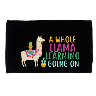 A Whole Llama Learning Going On Microfiber Hand Towel