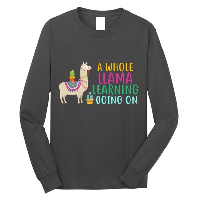 A Whole Llama Learning Going On Long Sleeve Shirt