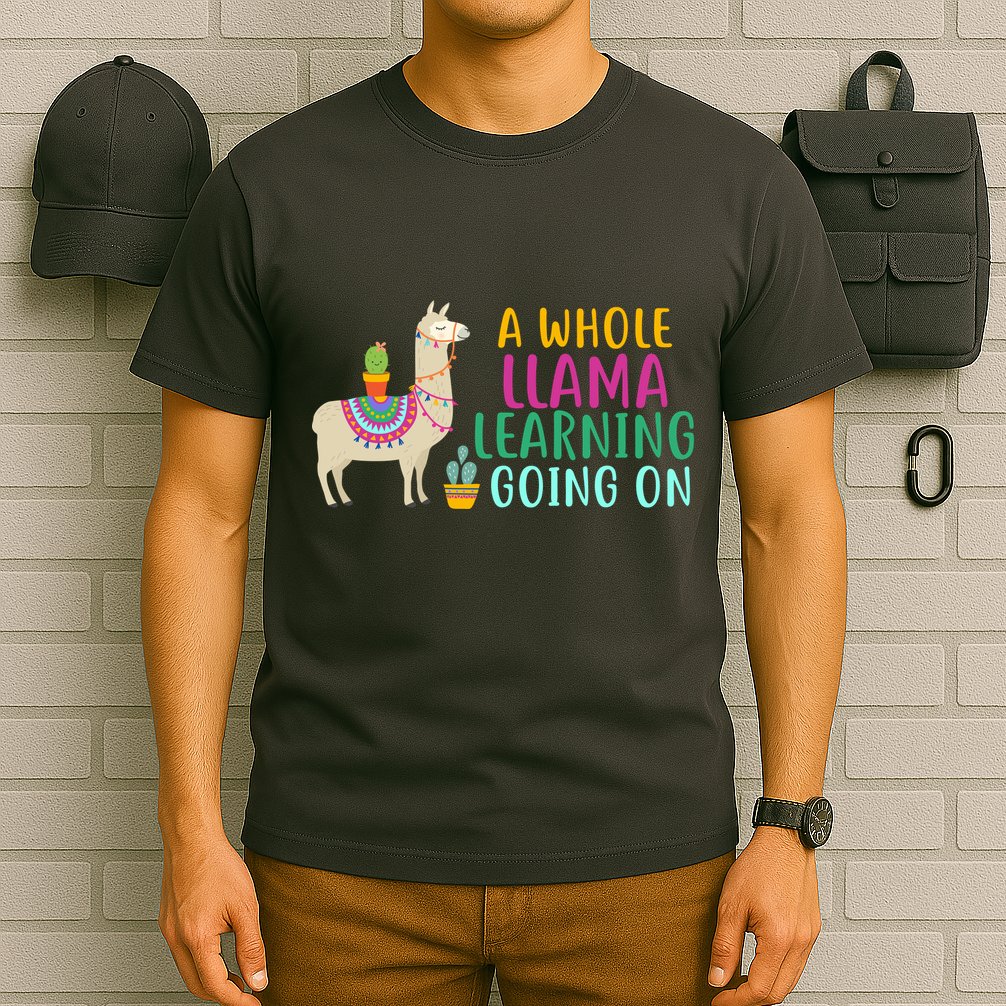 A Whole Llama Learning Going On T-Shirt