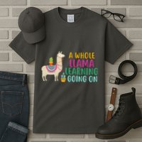 A Whole Llama Learning Going On Tall T-Shirt