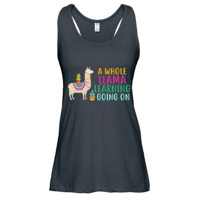 A Whole Llama Learning Going On Ladies Essential Flowy Tank