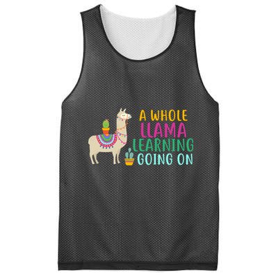A Whole Llama Learning Going On Mesh Reversible Basketball Jersey Tank