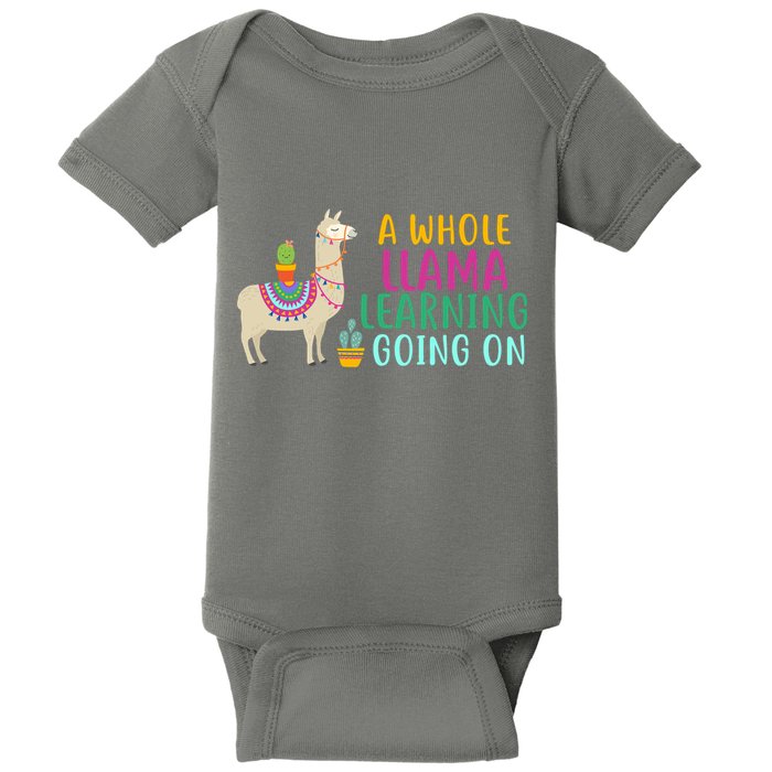 A Whole Llama Learning Going On Baby Bodysuit