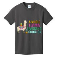 A Whole Llama Learning Going On Kids T-Shirt