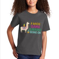 A Whole Llama Learning Going On Kids T-Shirt