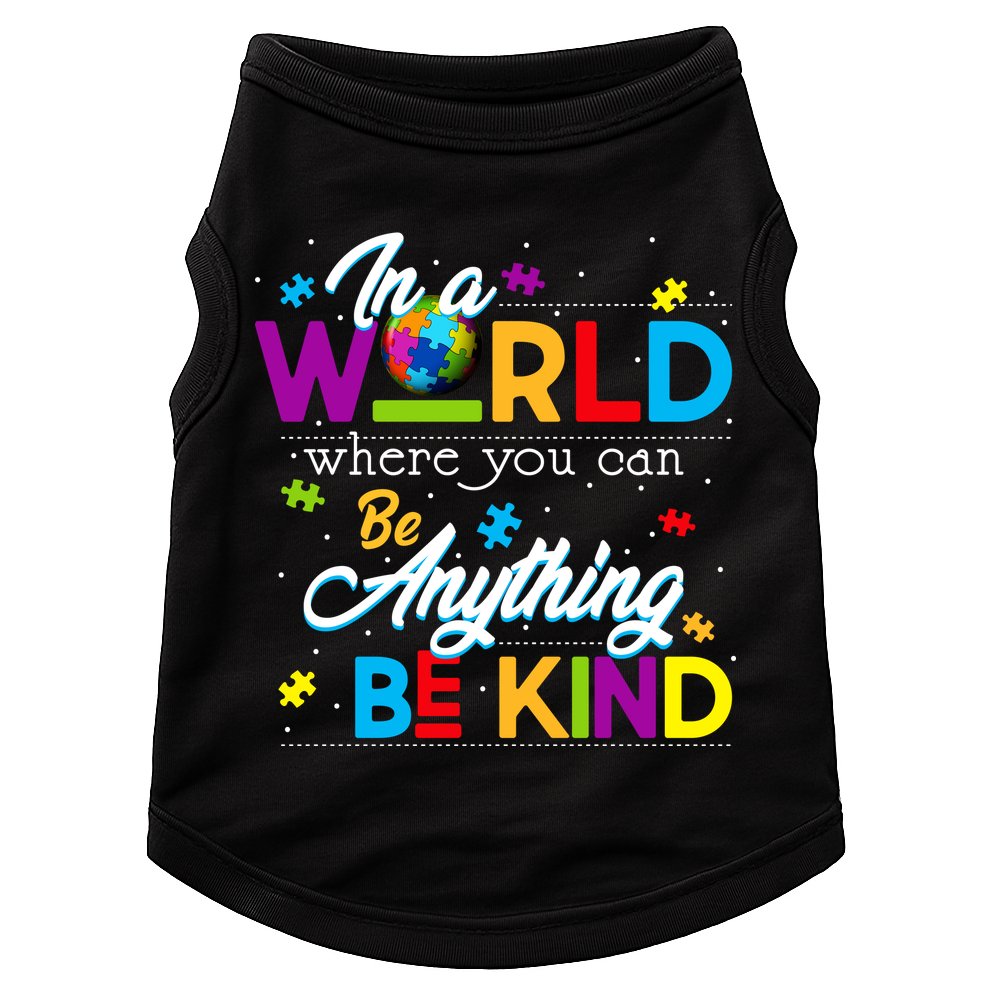 A World With Kindness Autism Awareness Doggie Tank