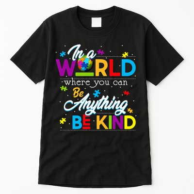 A World With Kindness Autism Awareness Tall T-Shirt
