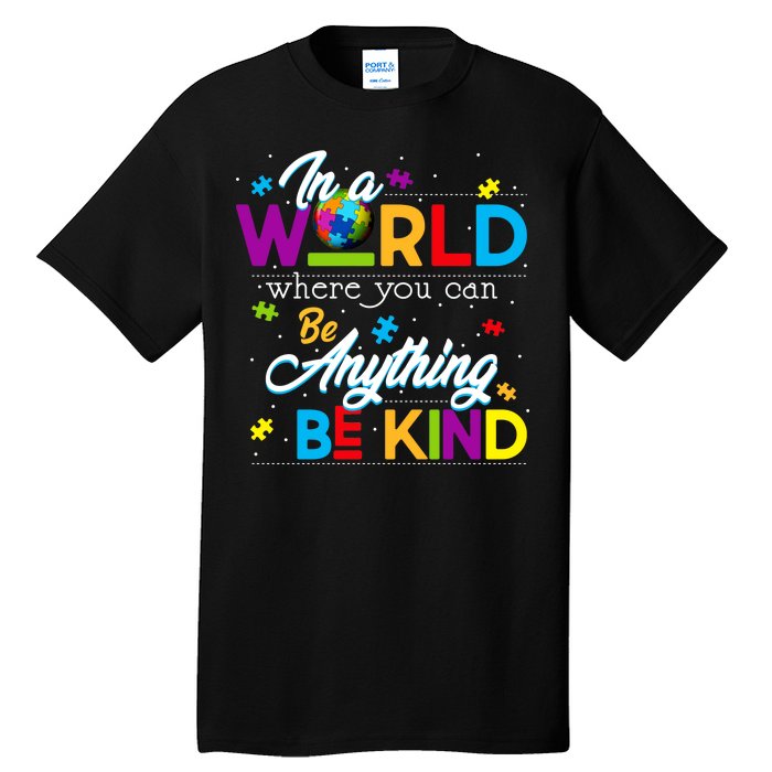 A World With Kindness Autism Awareness Tall T-Shirt