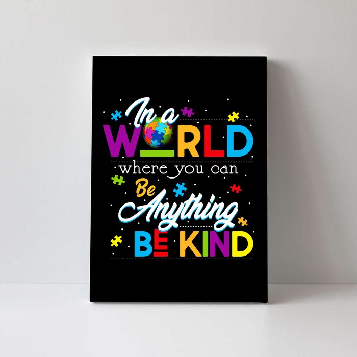 A World With Kindness Autism Awareness Canvas