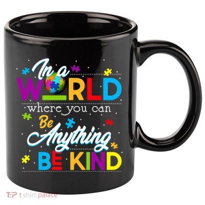 A World With Kindness Autism Awareness 11oz C Handle Ceramic Mug