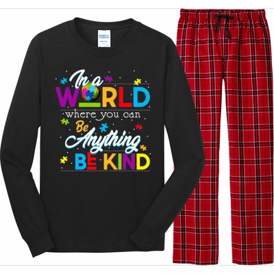 A World With Kindness Autism Awareness Long Sleeve Pajama Set