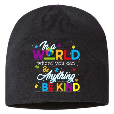 A World With Kindness Autism Awareness Sustainable Beanie