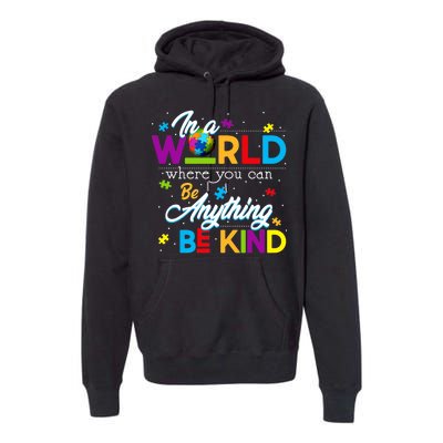 A World With Kindness Autism Awareness Premium Hoodie