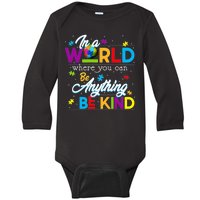 A World With Kindness Autism Awareness Baby Long Sleeve Bodysuit