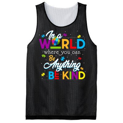 A World With Kindness Autism Awareness Mesh Reversible Basketball Jersey Tank