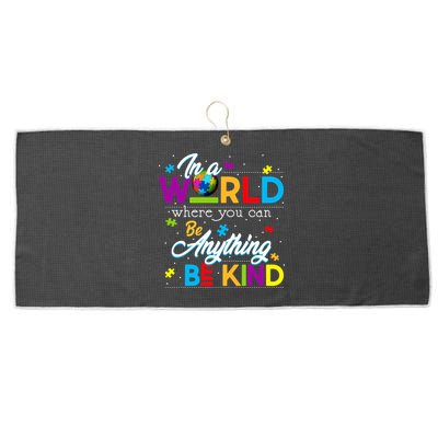 A World With Kindness Autism Awareness Large Microfiber Waffle Golf Towel