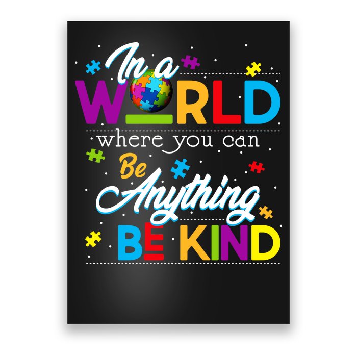 A World With Kindness Autism Awareness Poster