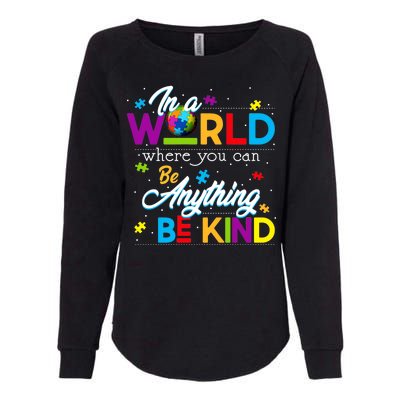 A World With Kindness Autism Awareness Womens California Wash Sweatshirt