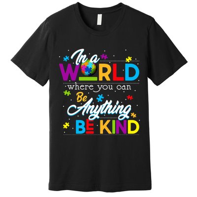 A World With Kindness Autism Awareness Premium T-Shirt