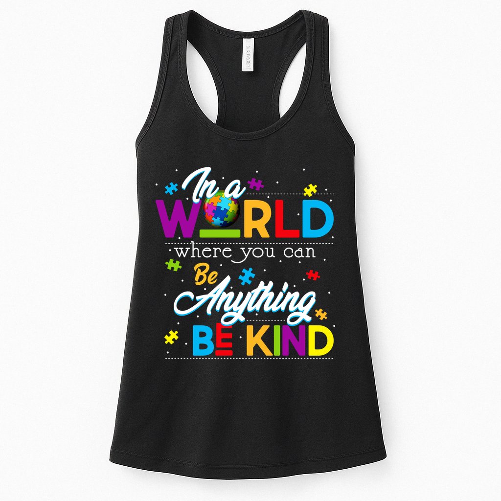 A World With Kindness Autism Awareness Womens Tank Top