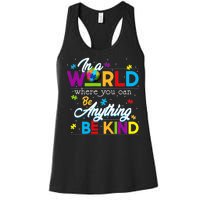 A World With Kindness Autism Awareness Women's Racerback Tank