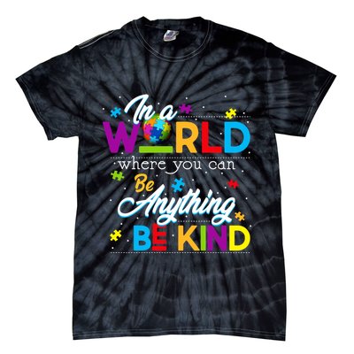 A World With Kindness Autism Awareness Tie-Dye T-Shirt
