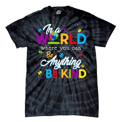 A World With Kindness Autism Awareness Tie-Dye T-Shirt