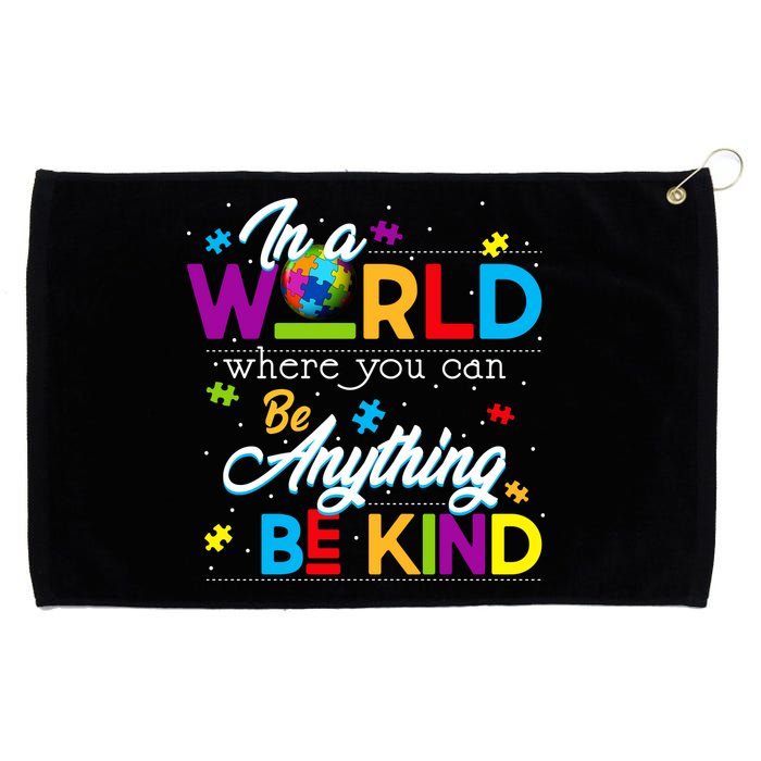 A World With Kindness Autism Awareness Grommeted Golf Towel