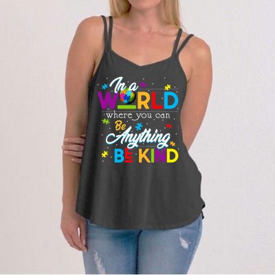 A World With Kindness Autism Awareness Women's Strappy Tank