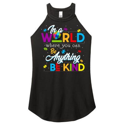 A World With Kindness Autism Awareness Women’s Perfect Tri Rocker Tank