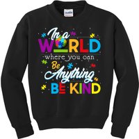 A World With Kindness Autism Awareness Kids Sweatshirt