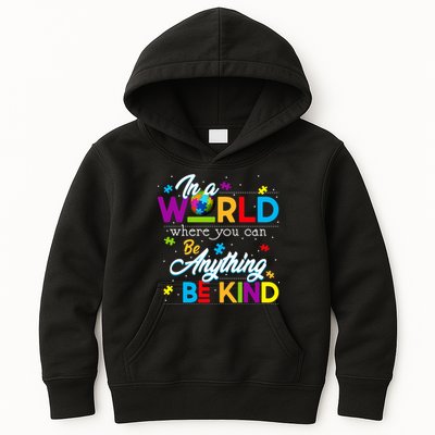 A World With Kindness Autism Awareness Kids Hoodie