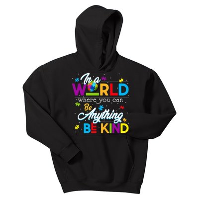 A World With Kindness Autism Awareness Kids Hoodie