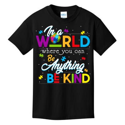 A World With Kindness Autism Awareness Kids T-Shirt