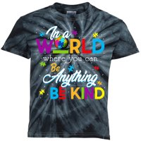 A World With Kindness Autism Awareness Kids Tie-Dye T-Shirt