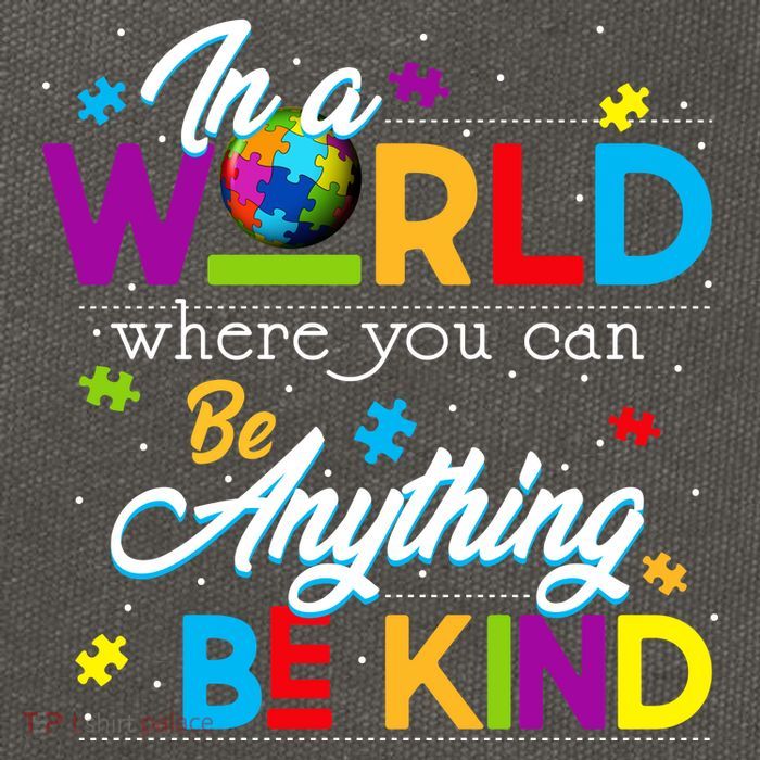 A World With Kindness Autism Awareness Cotton Canvas Backpack