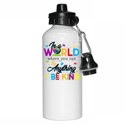 A World With Kindness Autism Awareness Aluminum Water Bottle 