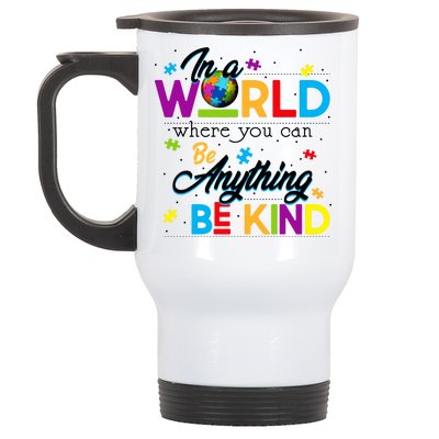 A World With Kindness Autism Awareness Stainless Steel Travel Mug