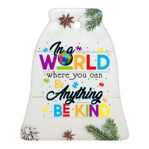 A World With Kindness Autism Awareness Ceramic Bell Ornament