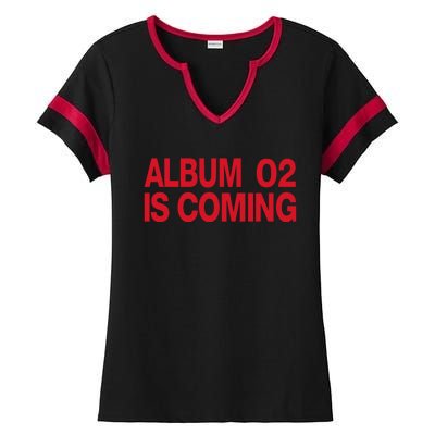 Album 02 Is Coming Ladies Halftime Notch Neck Tee