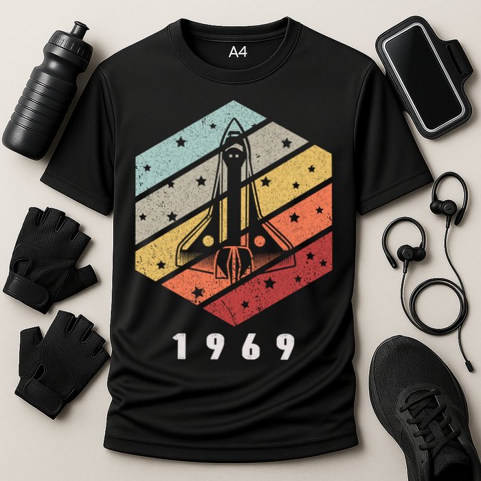 Apollo 11 1969 NASA Space Moon Landing Astronaut Vintage Retro Performance Shirt