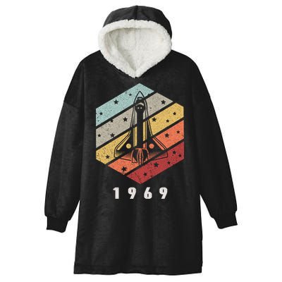 Apollo 11 1969 NASA Space Moon Landing Astronaut Vintage Retro Hooded Wearable Blanket
