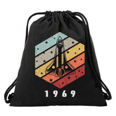 Apollo 11 1969 NASA Space Moon Landing Astronaut Vintage Retro Drawstring Bag