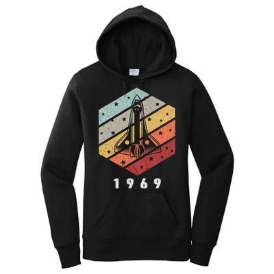 Apollo 11 1969 NASA Space Moon Landing Astronaut Vintage Retro Women's Pullover Hoodie