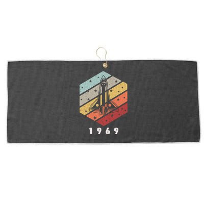 Apollo 11 1969 NASA Space Moon Landing Astronaut Vintage Retro Large Microfiber Waffle Golf Towel